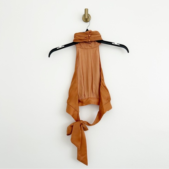 NEW Princess Polly Paityn High Neck Halter Open Back Crop Top Size US 2 - Picture 5 of 8